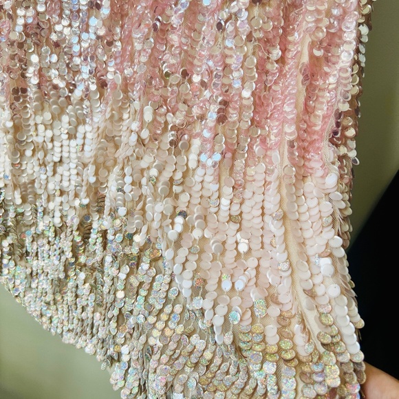👗French Connection Starlight Ombré Sequin Dress - Mellow Rose 🩷 | Size 8 | $50 - Picture 11 of 12